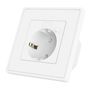 Smart wall socket Wi-Fi, 2300W, with schedule ant timer modes, white, WOOX R4054 8435350740542