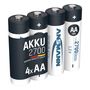 Rechargeable battery R6 (AA) 1.2V 2700mAh Ni-Mh ANSMANN (4vnt blister) R6/2700/ANS-BL4 4013674030842