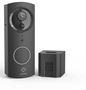 Smart wireless Wi-Fi video doorbell with video camera 1080P, chime, two way audio, IR night vision, motion detection, PIR detection, black, WOOX R9061 8435606710343