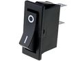 Rocker switch; ON-OFF, fixed, 2pins. 10A/250Vac, 33.2x14mm SPST black RS13-91A-01