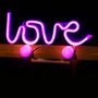 Neon LED Light LOVE pink Bat + USB FLNEO5 Forever Light RTV100208 5900495949349