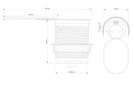 Extension socket for furniture 1x Schuko, 1x USB (5V 2.4A) 1.9m brushed stell color Design Light SLIDEBOX-1G1U-DE-01 5900652147823