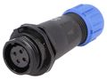 Socket, female, for cable SP13 4p. external thread WEIPU SP1311/S4