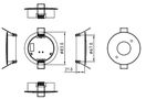 DALI motion and daylight sensor 12V/24V/36V, recessed, microwave SR-DA9030A-MW