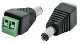 CCTV DC PLUG ADAPTOR, 2.1MM MALE C-PS-2.1-MADAP