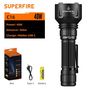 Flashlight LED C16, 2700lm, 40W, rechargable USB-C, 4000mAh SUPERFIRE-C16