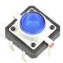 Tact Switch 12x12, 7mm THT 6pin - blue backlight M/TACT-IB