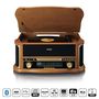 Wooden retro Record Player with Bluetooth® AM/FM radio USB encoding CD player cassette player and built-in speakers TCD-2551WD 8711902082903