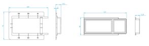 LED controller, 12-24V 4A, ON-OFF-DIM, mirror touch sensitive, with icons TD012B