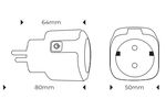 Smart WiFi Socket, 16A, with energy meter, TUYA / Smart Life, THORGEON THORGEON-01012 4751029899439