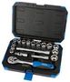 METRIC SOCKET SET, 18PC, 3/8" 16359