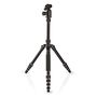 Tripod | Maximum load capacity: 3.0 kg | Minimum working height: 17.5 cm | Maximum working height: 145.0 cm | 3 Segments | Ball Head | Travel bag included | Reversible center column | ABS / Aluminium | Black TPOD4444BK 5412810292509