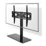 Fixed TV Desk Stand | 32 - 65 " | Maximum supported screen weight: 45 kg | Adjustable pre-fixed heights | Steel / Tempered Glass | Black TVSM2030BK 5412810269013