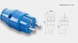 Plug, 2P, 16A, 250V,  IP44 TYP131