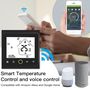 Smart thermostat for water heating floor valves control, black, Wi-Fi, TUYA / Smart Life WHT-002-GA-BK-MS