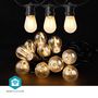 SmartLife Decorative Lights | Party Lights | Wi-Fi | Warm White | 10 LED's | 9.00 m | Android™ | Bulb diameter: 45 mm WIFILP01F10 5412810417339