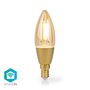 SmartLife LED Filament Bulb | Wi-Fi | E14 | 470 lm | 4.9 W | Warm White | 1800 - 3000 K | Glass | Android™ / IOS | Candle | 1 pcs WIFILRF10C37 5412810335664