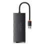 Hub USB-A 4xUSB 3.0 Ports 25cm, Black WKQX030001 6932172606183