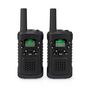 Walkie-Talkie Set | 2 Handsets | Up to 6 km | Frequency channels: 8 | PTT / VOX | up to 3 Hours | Headphone output | 2 Headsets | Black WLTK0610BK