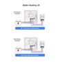 Smart thermostat for water heating floor valves control, rotary, Wi-Fi, TUYA WT20R-WH-3A-W 6976037362494