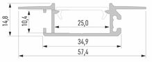 LED Profile LUMINES ZATI, recessed, silver anodized 2.02m PROF-ZATI-2Ms 5902973368161