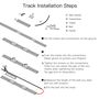 Smart curtain track set with electric motor, up to 4.2m with remote, ZigBee TUYA ZC-PJ420-EU-EN