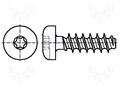 Screw; for plastic; 3x12; Head: cheese head; Torx® PLUS; 10IP; zinc BOSSARD B3X12/BN13265
