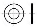 Washer; round; M4; D=8mm; h=0.3mm; steel; Plating: plain oiled BOSSARD B4X0.3/BN1976