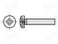 Screw; M4x10; 0.7; Head: cheese head; Phillips; PH2; steel; zinc BOSSARD B4X10/BN384