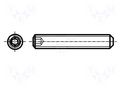 Screw; M6x12; 1; Head: without head; hex key; HEX 3mm; steel; zinc BOSSARD B6X12/BN28