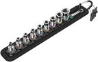 Belt A 1 Zyklop socket set with holding function, 1/4" drive, 1 x 4.0x23.0; 1 x 4.5x23.0; 1 x 5.0x23.0; 1 x 5.5x23.0; 1 x 6.0x23.0; 1 x 7.0x23.0; 1 x 8.0x23.0; 1 x 10.0x23.0; 1 x 13.0x23.0; 1 x 43.0x14.0; 1 x 39.0x238.0; 1 x 30.0x200.0, Wera 05003880001