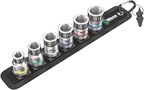 Belt C 1 Zyklop socket set with holding function, 1/2" drive, 1 x 10.0x37.0; 1 x 13.0x37.0; 1 x 15.0x37.0; 1 x 16.0x37.0; 1 x 17.0x37.0; 1 x 19.0x37.0; 1 x 14.0x43.0; 1 x 45.0x275.0; 1 x 200.0x30.0, Wera 05003995001