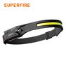 Headlamp LED HL65, 340lm,rechargable USB-C 1200mAh, with sensor SUPERFIRE-HL65 6956362996434