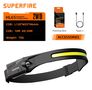 Headlamp LED HL65, 340lm,rechargable USB-C 1200mAh, with sensor SUPERFIRE-HL65 6956362996434