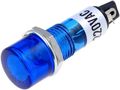 Indicator with neon lamp 230V Ø10mm blue NI-1FBU