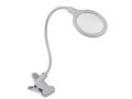 LED DESK LAMP WITH CLIP AND MAGNIFYING GLASS - 5 DIOPTRE - 6 W - 30 LEDS - WHITE VTLLAMP10N 5410329647889; 5410329647896