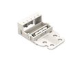 MOUNTING CARRIER - FOR 5-CONDUCTOR TERMINAL BLOCKS - 221 SERIES - 4 mm² - WITH SNAP-IN MOUNTING FOOT FOR VERTICAL MOUNTING - WHITE WG221525 5410329716103