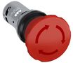 Kompaktne avariinupp, nupu pea Ø40mm, pöördvabastus, punane, paneeliava Ø20mm ABB CE4T-10R-01 7320500260715