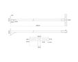 Prožektorite pikendusvars 200 cm - kinnitus 50-100W, must 01-011-021-04