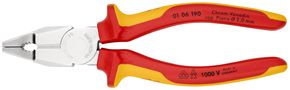 KNIPEX 01 06 190 Combination Pliers Chrome Vanadium insulated with multi-component grips, VDE-tested chrome-plated 190 mm 01 06 190 4003773040415