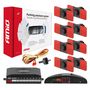 Parking assistant system LED 8 sensor black inside mount 16,5mm, AMiO 5903293022566