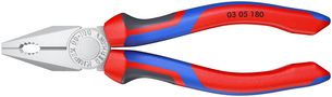 KNIPEX 03 05 180 Combination Pliers with comfort handles chrome-plated 180 mm 03 05 180 4003773034933