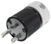 PWR ENTRY PLUG, NEMA 5-20P, 20A, BLK/WHT 130144-0053