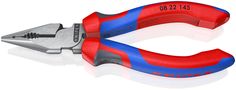 KNIPEX 08 22 145 Needle-Nose Combination Pliers with comfort handles black atramentized 145 mm 08 22 145 4003773078968