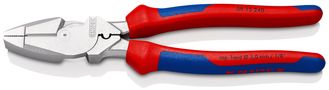 KNIPEX 09 15 240 Lineman's Pliers American style with multicomponent handles chrome-plated 240 mm 09 15 240 4003773087397