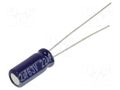Capacitor: electrolytic; THT; 22uF; 63VDC; Ø5x11mm; Pitch: 2mm; ±20% PANASONIC ECA1JM220