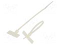 Cable tie; with label; L: 110mm; W: 2.5mm; natural; polyamide; 80N KSS WIRING MCV-110