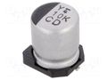 Capacitor: electrolytic; low ESR; SMD; 10uF; 80VDC; Ø6.3x7.7mm NICHICON UCD1K100MCL1GS