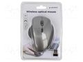 Optical mouse; black,grey; USB A; wireless; 10m; No.of butt: 6 GEMBIRD MUSW-6B-02-BG