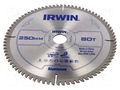 Circular saw; Ø: 250mm; Øhole: 30mm; Teeth: 80; aluminium IRWIN IRW-1907778